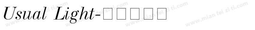 Usual Light字体转换